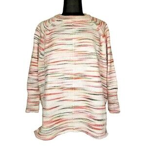 NWOT Lou & Grey for LOFT Oversized Spacedyed Crew Sweater Womens Size XS/S